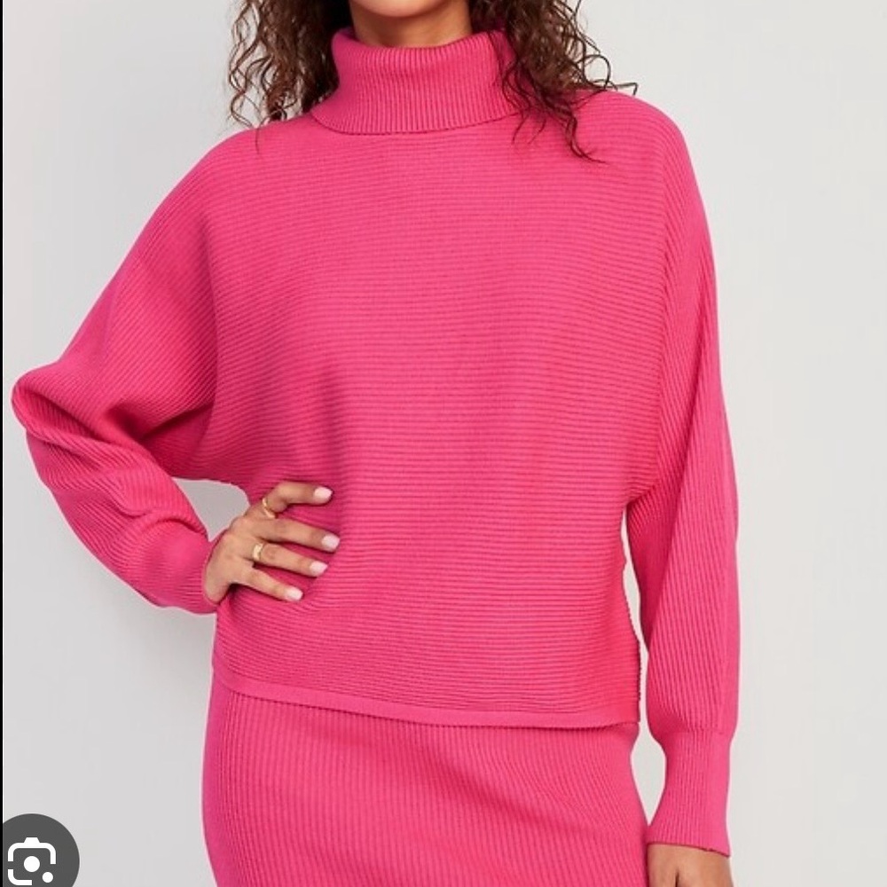 Pink Turtleneck Sweater